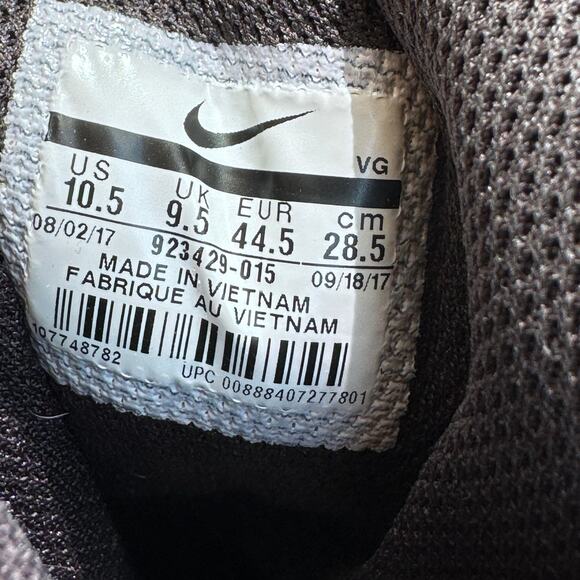 Nike Huarache Fastflex Football Cleats Lace Up 923429-015 Black Gray Mens‎ 10.5 - Picture 8 of 8